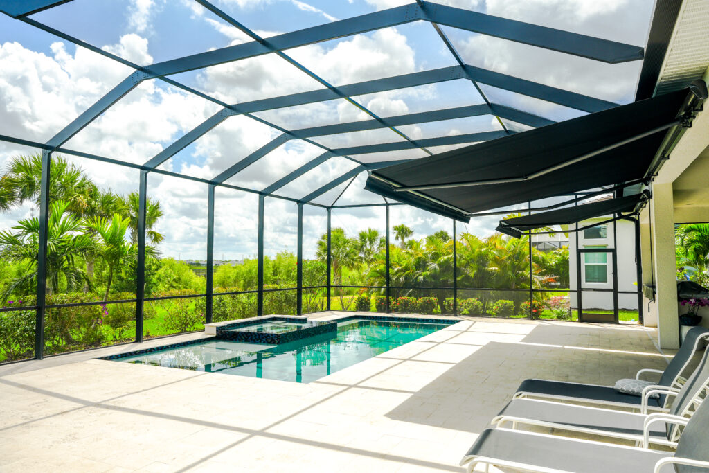 Awning-Residential-Lanai-Pool-Black