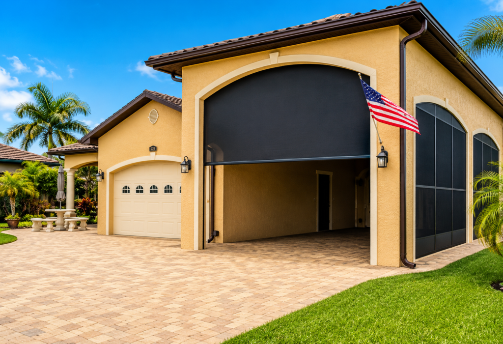 Motorized screen door for Garage